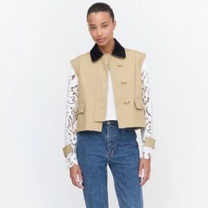 NWT New Hill House Clarisse Lace Tan Jacket Size S